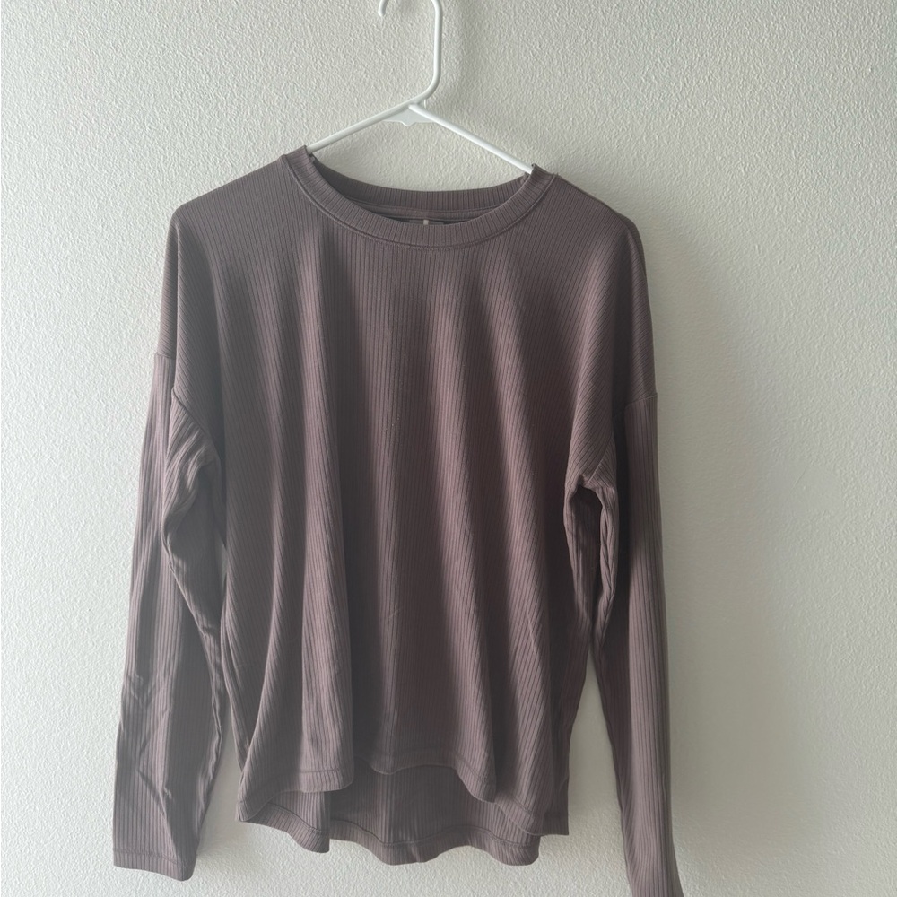 Women's dark mauve Long Sleeve Top